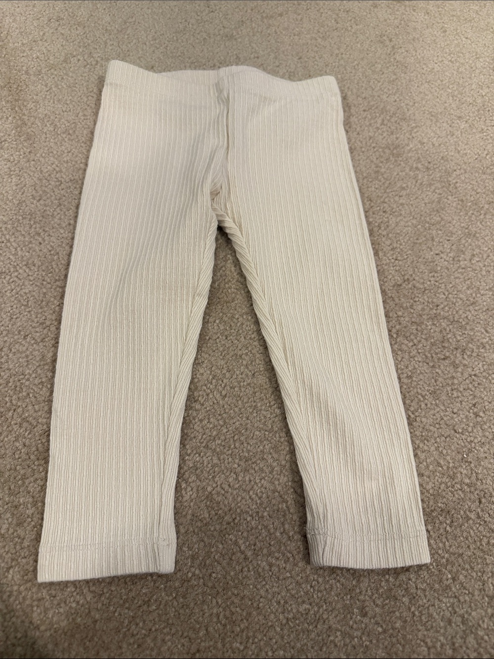 Tea Collection Cream Ribbed Leggings